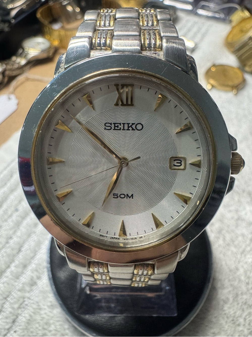 Seiko Silver and Gold Two-Tone Men's Dress Watch
